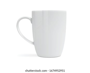 white mug isolated on white background vector mock up 
