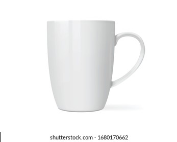 white mug isolated on white background vector mock up 