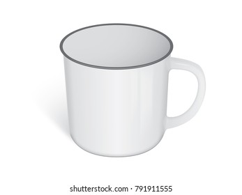 white mug on a white background easy to change colors