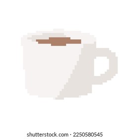 Ilustración mug.Vector blanco fácil de editar.