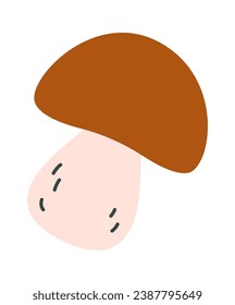 White Mushroom Icon Vector Illustration