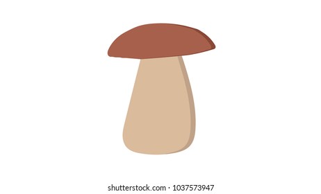 white mushroom on a white background