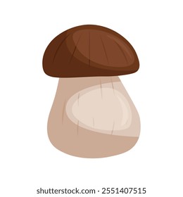 White mushroom on white background vector illustration