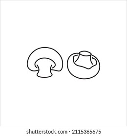 Weiße Pilze Symbol, Vektorgrafik, Illustration, 10 EPS