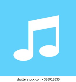 White Music Note Symbol