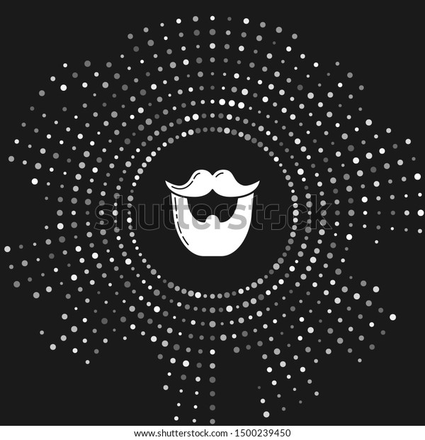 White Mustache Beard Icon Isolated On Stock Vector Royalty Free