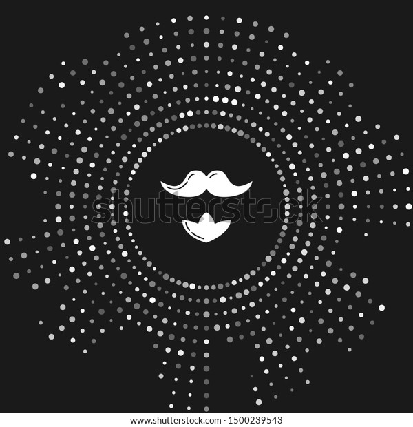 White Mustache Beard Icon Isolated On Stock Vector Royalty Free