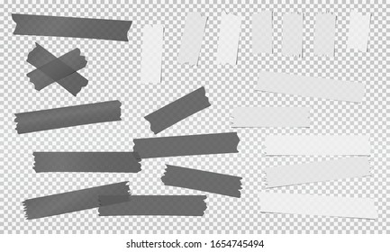 Adhesivo blanco y negro de diferentes tamaños, adhesivo, enmascaramiento, cinta conductora, papel en fondo gris cuadrado