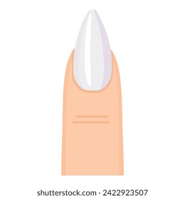 White nail shape icon cartoon vector. Services treatment. Studio beauty