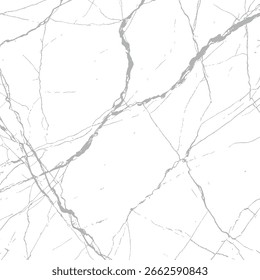 White natural marble detailed structure texture. Marbling effect surface pattern with gray cracks. Abstract stone background. Vector illustration