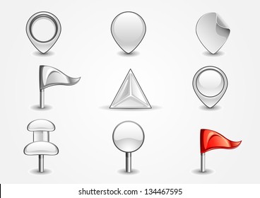 white navigation signs