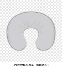 White neck pillow mockup. Realistic illustration of white neck pillow vector mockup for web