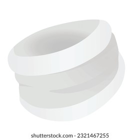 White neck scarf. vector illustration