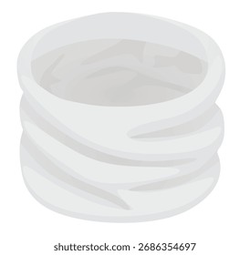 Pañuelo de cuello blanco. Ilustración vectorial
