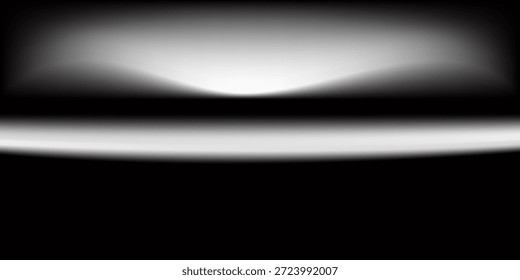 Raios de Luz de Néon Branco - Linhas de Brilho Horizontais e Vigas com Efeitos de Brilho, Chama e Reflexo em um Fundo Preto para Projetos Digitais, Espaciais ou Sci-Fi

