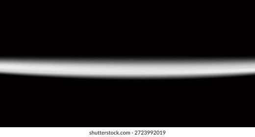 Raios de Luz de Néon Branco - Linhas de Brilho Horizontais e Vigas com Efeitos de Brilho, Chama e Reflexo em um Fundo Preto para Projetos Digitais, Espaciais ou Sci-Fi

