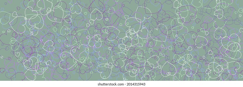 White Neon Love Multicolor Modern Art Pattern. Blue Mint Violet Confetti Party Art Illustration. Pastel Bright Bordo Olive Colorful Style. Green Vivid Hearts Pink Purple Romantic Background.