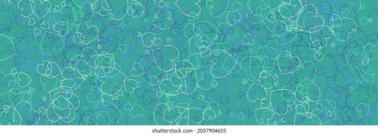 White Neon Multicolor Hearts Purple Simple Romantic Pic. Confetti Colorful Vibrant Blue Vivid Print. Silhouettes Azure Violet Ornamental Fabrics. Love Bright Turquoise Party Green Modern Design.