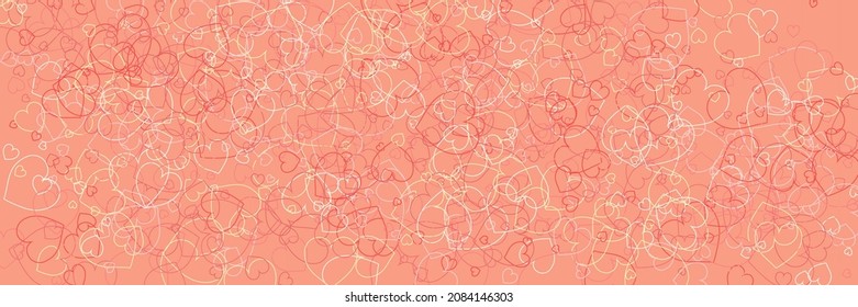 White Neon Rainbow Pastel Orange Simple Romantic Pic. Confetti Colorful Multicolor Vector Bright Modern Design. Yellow Love Pink Modern Art Pattern. Party Hearts Silhouettes Transparent Red Style.