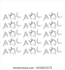 White Neon Script Font with uppercase letters