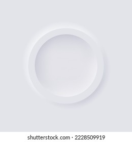 Diseño de interfaz de usuario suave de neutralismo blanco para diseño web, interfaz de usuario de aplicación y más, botón en blanco, Vector.