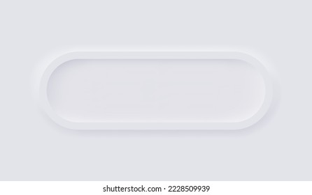 White Neumorphism soft UI Design for Web design, Application UI and more, Blank button, Vector.