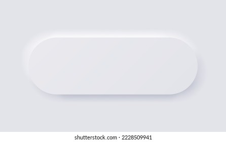 Diseño de interfaz de usuario suave de neutralismo blanco para diseño web, interfaz de usuario de aplicación y más, botón en blanco, Vector.