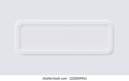 White Neumorphism soft UI Design for Web design, Application UI and more, Blank button, Vector.