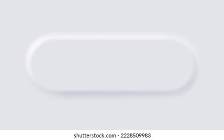 White Neumorphism soft UI Design for Web design, Application UI and more, Blank button, Vector.