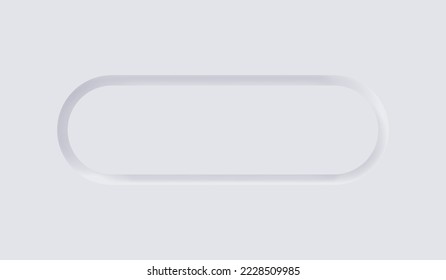 White Neumorphism soft UI Design for Web design, Application UI and more, Blank button, Vector.