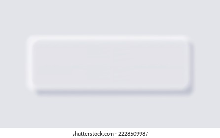 White Neumorphism soft UI Design for Web design, Application UI and more, Blank button, Vector.