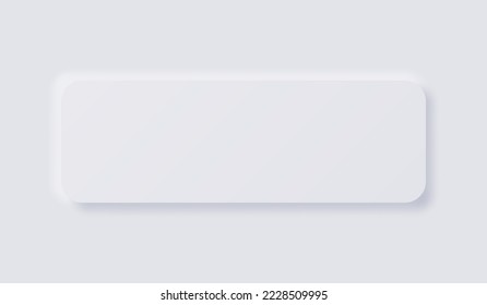 Diseño de interfaz de usuario suave de neutralismo blanco para diseño web, interfaz de usuario de aplicación y más, botón en blanco, Vector.