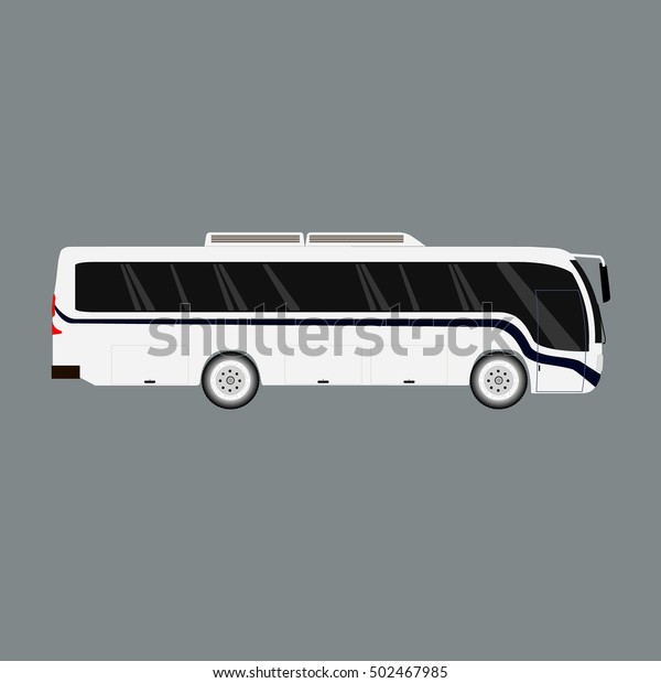 White new modern\
comfortable city bus on the road. The White tourist bus. City white\
bus vector travel passenger public and city bus vector traffic tour\
front commercial trip.