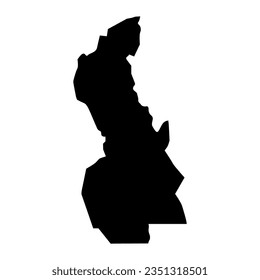 Mapa del estado del Nilo Blanco, división administrativa de Sudán. Ilustración vectorial.
