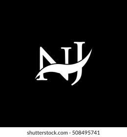 White NJ Swoosh Logo Vector
