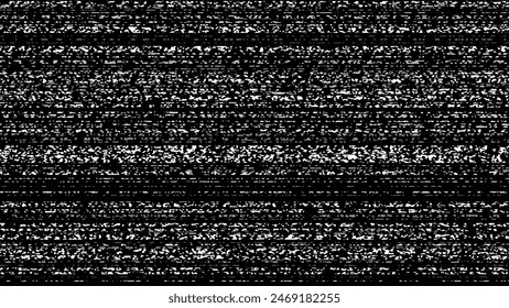 White noise background with horizontal lines.