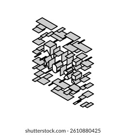 white noise isometric icon vector. white noise sign. isolated symbol illustration