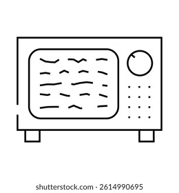 white noise line icon vector. white noise sign. isolated contour symbol black illustration