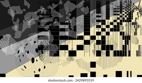 White noise pixel texture. Vector Illustration.