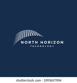 White North Horizon - Technology & Network Logo