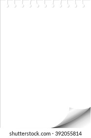 White note pad paper with ripped holes