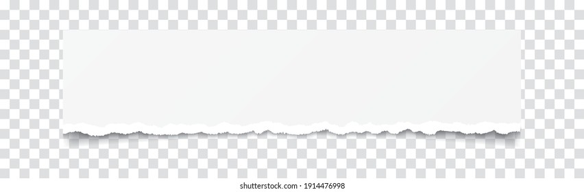 white note paper banner on transparent background