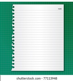 white Note Paper on green board