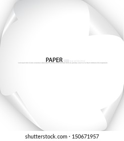 White note paper, ready for your message. Vector illustration.