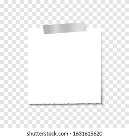 White Note Paper with Tape