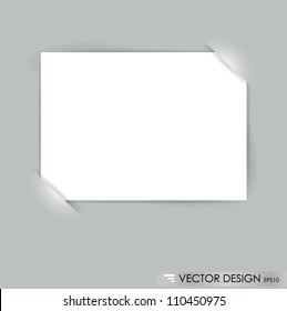 White Note Papers, Ready For Your Message. Vector Illustration.