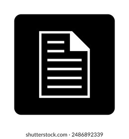 white notebook icon in black square, vector file