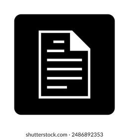 white notebook icon in black square, vector file