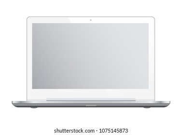 White notebook on white background. Realistic vector illustration, for graphic and web design