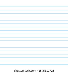 White notebook paper with blue lines